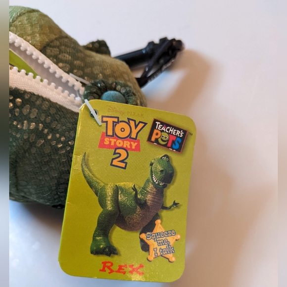 VTG Disney Toy Story 2 REX Plush Keychain Zip Riddle Book - Picture 4 of 7
